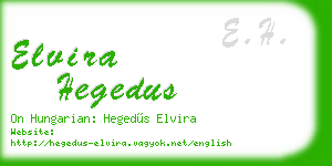 elvira hegedus business card